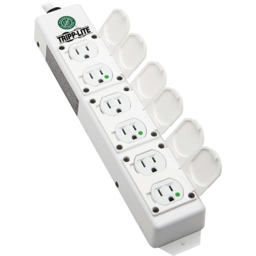 Tripp Lite Safe-IT UL 2930 Medical-Grade Power Strip for Patient Care Vicinity, 6 Hospital-Grade Outlets, Safety Covers, Antimicrobial, 6 ft… PS-606-HGDG