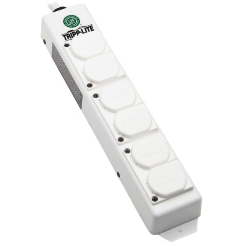 Tripp Lite Safe-IT UL 2930 Medical-Grade Power Strip for Patient Care Vicinity, 6 Hospital-Grade Outlets, Safety Covers, Antimicrobial, 15 f… PS-615-HGDG