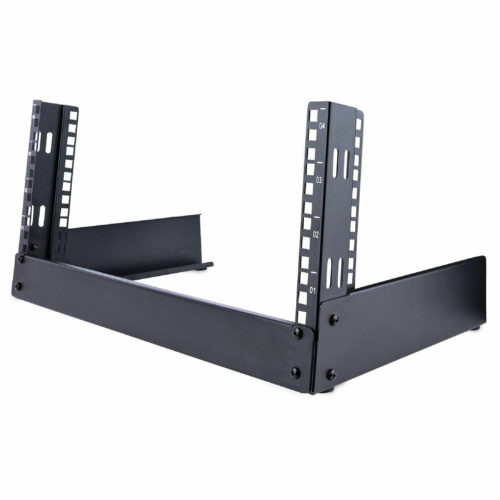 Startech .com 4U 19″ Desktop Open Frame Rack, 2-Post Free-Standing Network Rack, Switch/Patch Panel/AV/IT Equipment, 92.6lb / 42kg capacity4U 1… RK4OD2