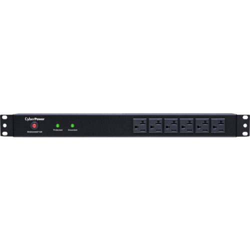 Cyber Power Rackbar Surge Suppressor RM 1U RKBS20S6F10R 20A 16-OutletReceptacles: 16 x NEMA 5-20R1800J RKBS20S6F10R