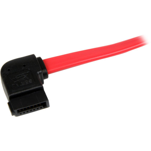 Startech .com 18in SATA to Left Side Angle SATA Serial ATA CableMake a left side-angled connection to your SATA drive, for installation in… SATA18LSA1