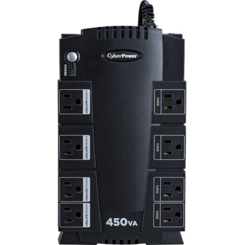 Cyber Power SE450G Battery Backup UPS Systems450VA/260W, 120 VAC, NEMA 5-15P, Compact, 8 Outlets, $75000 CEG,  Warranty SE450G