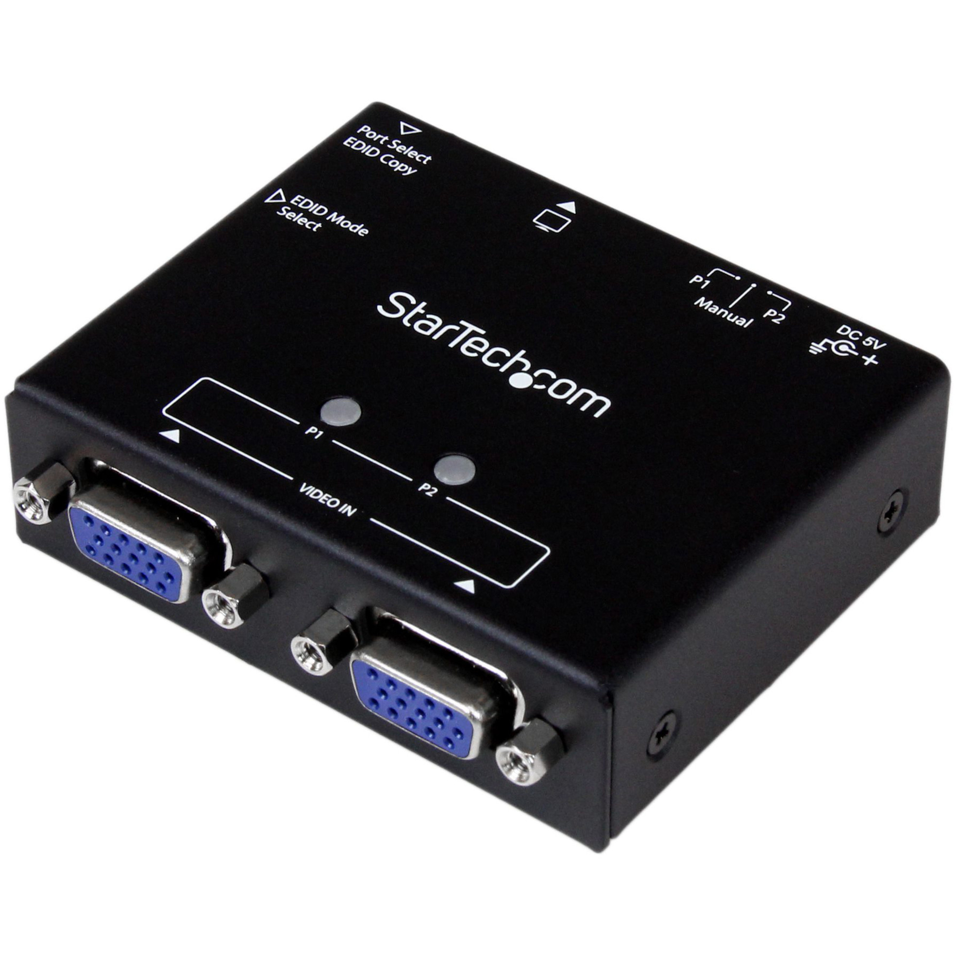 Startech .com 2-Port VGA Auto Switch Box with Priority Switching and EDID CopyShare a VGA monitor/projector between 2 VGA sources, with autom… ST122VGA