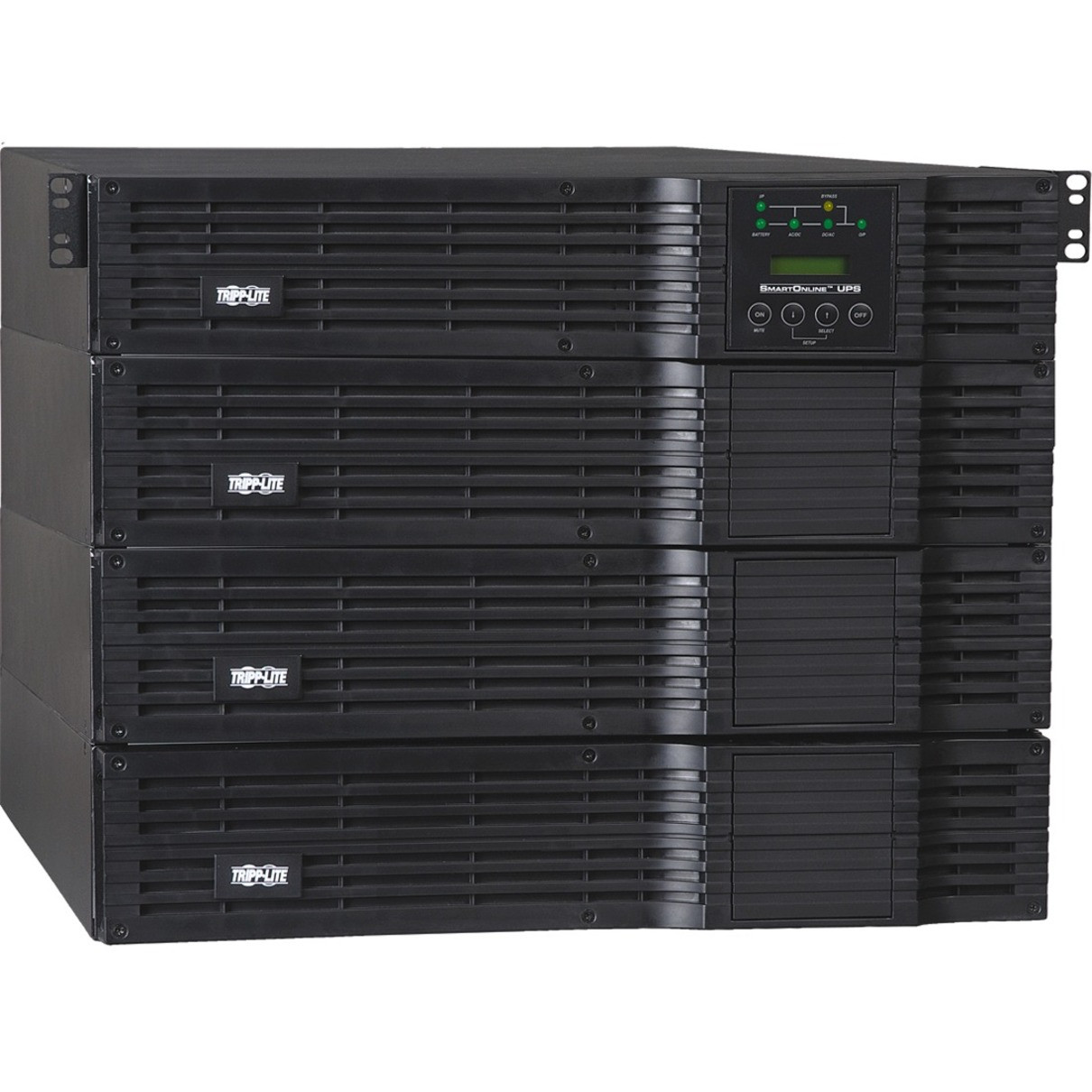 Tripp Lite UPS Smart Online 12000VA 8400W Rackmount 208/240/120V 12kVA Manual Bypass Hot Swap USB DB9 8URM4U Rack/Tower6 Hour Recharge… SU12000RT4U Tripp Lite UPS Smart Online 12000VA 8400W Rackmount 208/240/120V 12kVA Manual Bypass Hot Swap USB DB9 8URM4U Rack/Tower6 Hour Recharge… SU12000RT4U