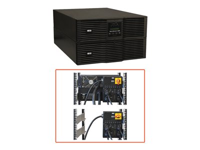 Tripp Lite UPS Smart Online 8000VA 7200W Rackmount 8kVA 200V-240V USB DB9 Manual Bypass Hot Swap 50A Plug 6URM5.5 Minute Full Load -… SU8000RT3UN50TF