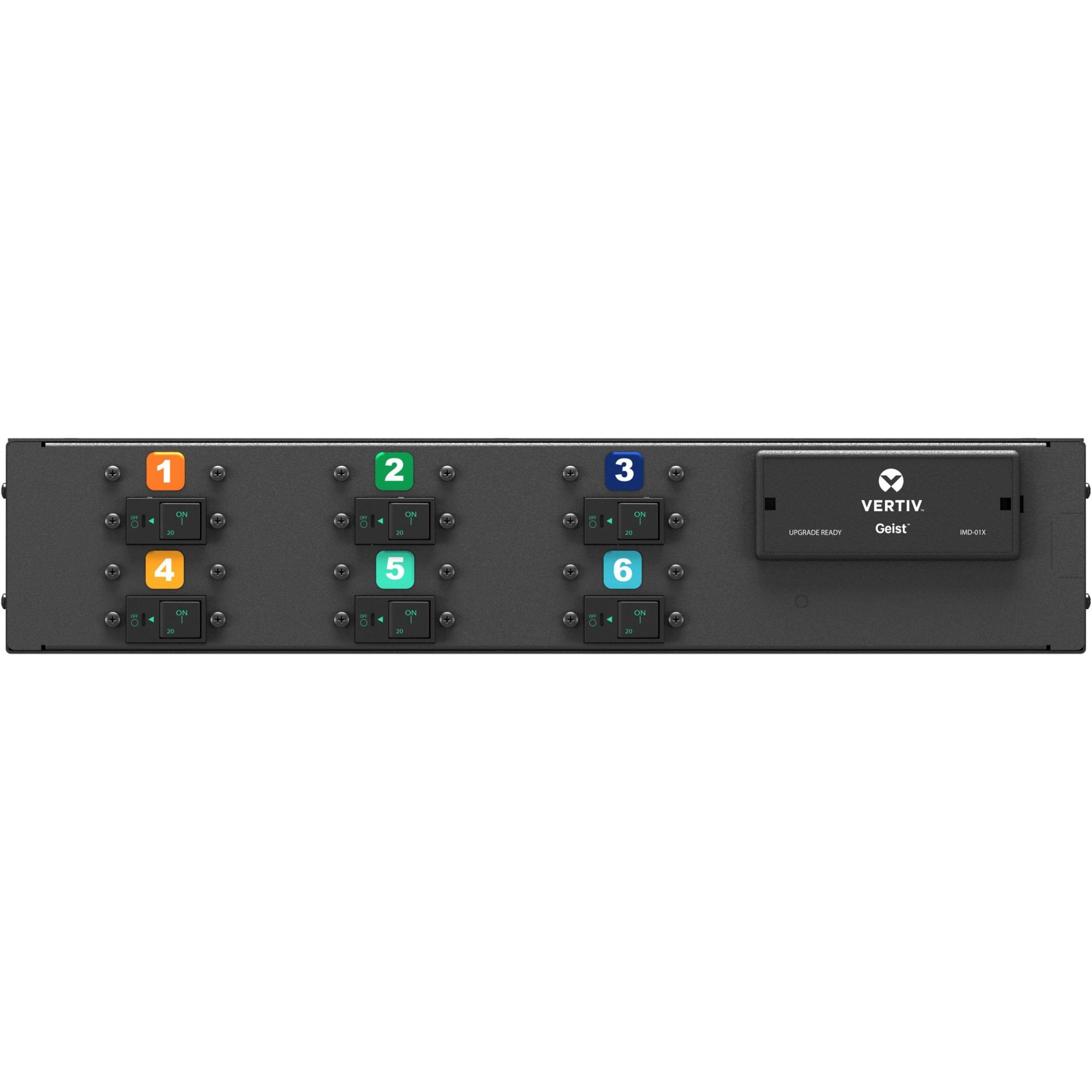 Vertiv Geist rPDU DU01X2R1-18PB67-2S02A9F00-S 18-Outlets PDUBasicUniversal Input12 x U-Lock IEC 60320 C13, 6 x U-Lock IEC 60320 C19230 V A… UI10022L