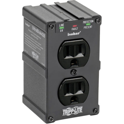 Tripp Lite Isobar ULTRABLOK Premium 2-Outlets Surge SuppressorReceptacles: 2 x NEMA 5-15R1410J ULTRABLOK