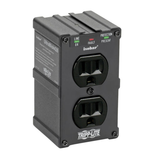 Tripp Lite Isobar ULTRABLOK Premium 2-Outlets Surge SuppressorReceptacles: 2 x NEMA 5-15R1410J ULTRABLOK