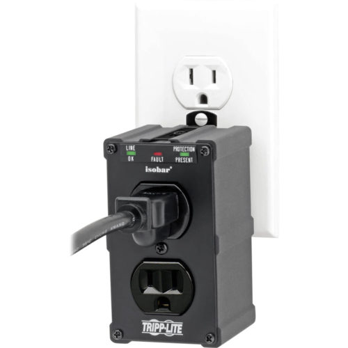 Tripp Lite Isobar ULTRABLOK Premium 2-Outlets Surge SuppressorReceptacles: 2 x NEMA 5-15R1410J ULTRABLOK