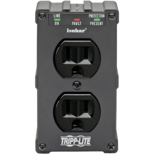 Tripp Lite Isobar ULTRABLOK Premium 2-Outlets Surge SuppressorReceptacles: 2 x NEMA 5-15R1410J ULTRABLOK