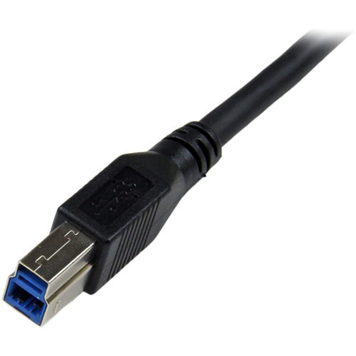Startech .com 1m Black SuperSpeed USB 3.0 CableRight Angle A to BM/MConnect USB 3.0 devices, even in hard to reach areas and tight s… USB3SAB1MRA