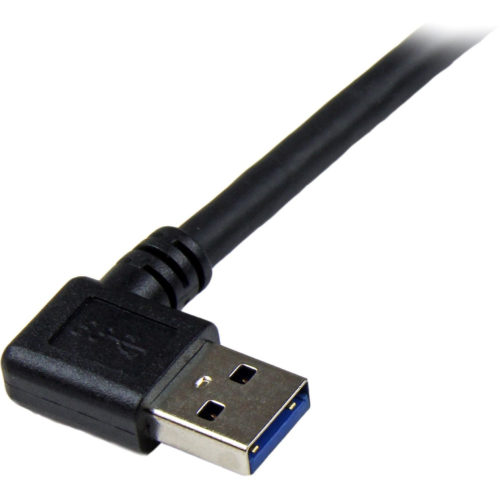 Startech .com 1m Black SuperSpeed USB 3.0 CableRight Angle A to BM/MConnect USB 3.0 devices, even in hard to reach areas and tight s… USB3SAB1MRA