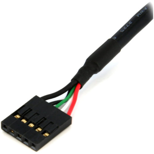 Startech .com 24in Internal 5 pin USB IDC Motherboard Header Cable F/FConnect a front panel USB hub or card reader directly to a motherbo… USBINT5PIN24