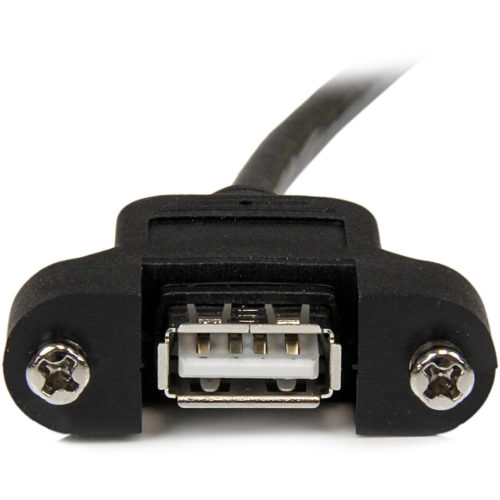 Startech .com 2 ft Panel Mount USB Cable A to AF/MAdd an external panel mount USB connection to a PC or faceplateUSB Female to Male… USBPNLAFAM2