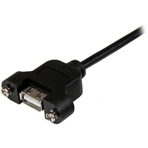 Startech .com 2 ft Panel Mount USB Cable A to AF/MAdd an external panel mount USB connection to a PC or faceplateUSB Female to Male… USBPNLAFAM2