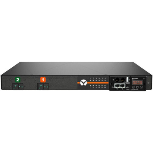 Vertiv Geist Horizontal Switched Rack PDU1U| 32A| (12) Combination Outlets C13/C19| 1P+N+E| 200v/240v| 7.3kW| Horizontal PDU|Outlet Level… VP59100