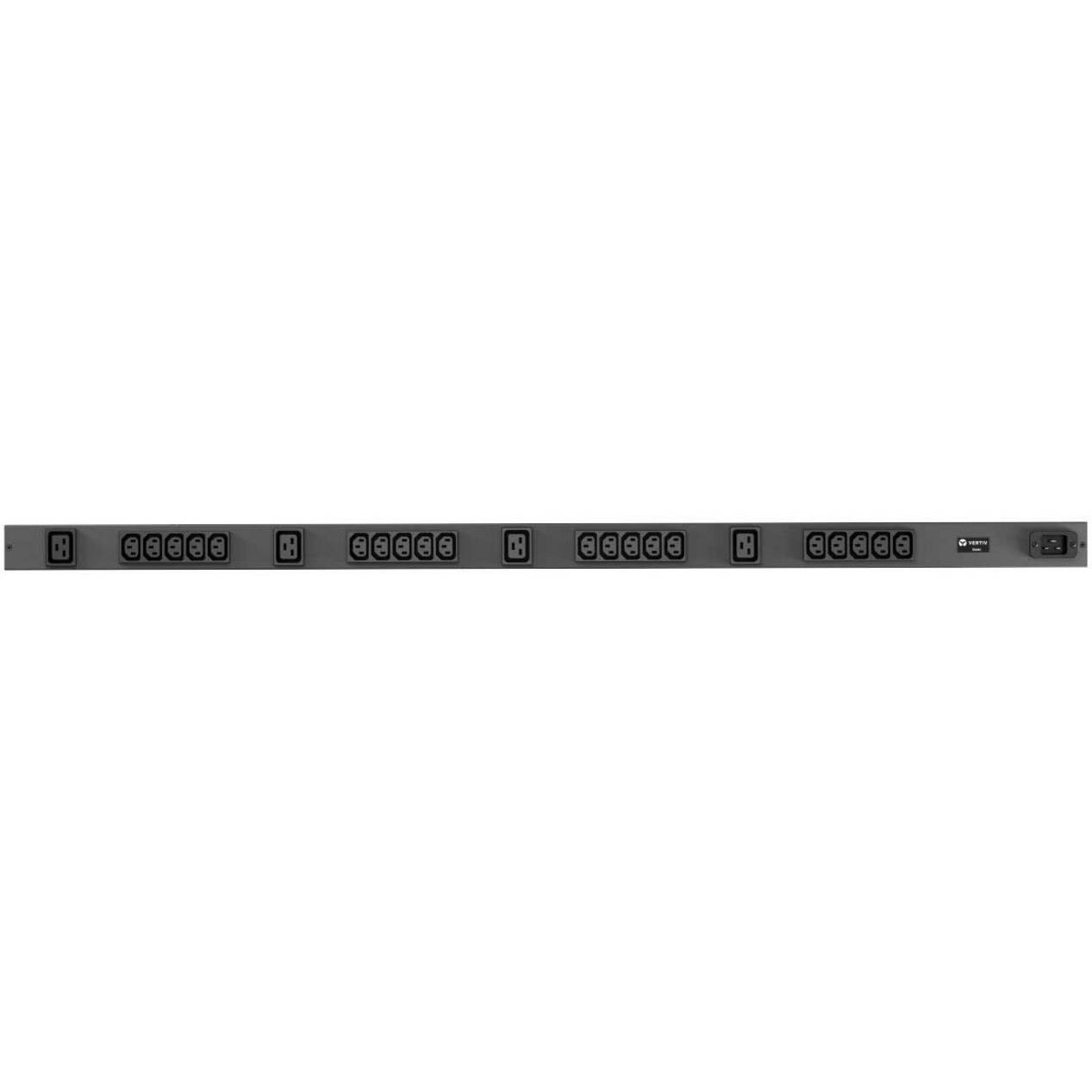 Vertiv Geist Basic Rack PDU(20) C13 (4) C19| 16A| 230V| IEC 60320 C20|0U | Vertical | Rack-mountable | Vertical | TAA Compliant VP7552