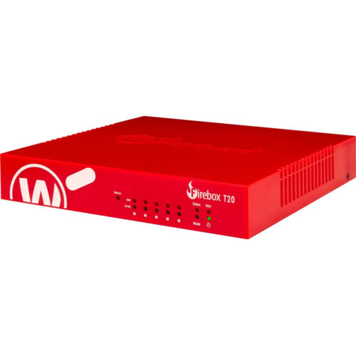 WatchGuard Firebox T20 MSSP Network Security/Firewall Appliance5 Port10/100/1000Base-TGigabit Ethernet5 x RJ-45Tabletop WGT20997-WW
