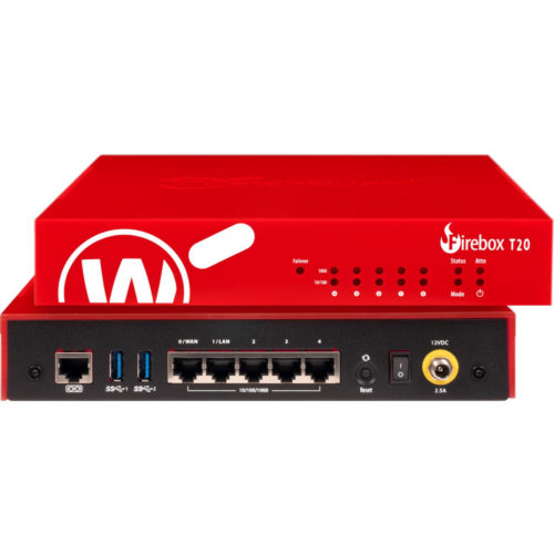 WatchGuard Firebox T20 MSSP Network Security/Firewall Appliance5 Port10/100/1000Base-TGigabit Ethernet5 x RJ-45Tabletop WGT20997-WW