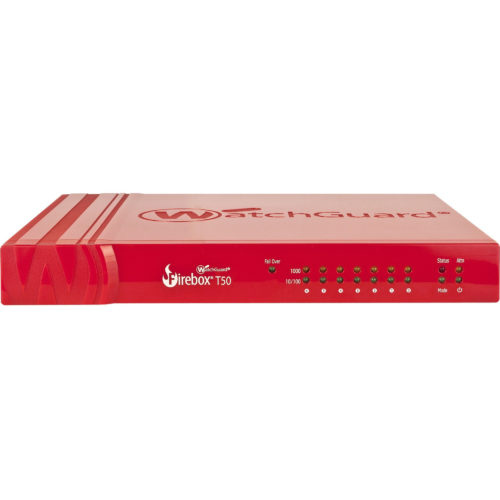 WatchGuard Firebox T50 Network Security/Firewall Appliance7 Port10/100/1000Base-TGigabit EthernetDES, 3DES, AES (128-bit), AES (… WGT50643-WW