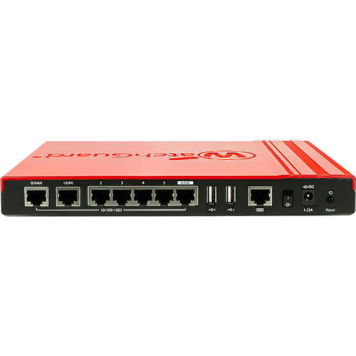 WatchGuard Firebox T50 Network Security/Firewall Appliance7 Port10/100/1000Base-TGigabit EthernetDES, 3DES, AES (128-bit), AES (… WGT50643-WW