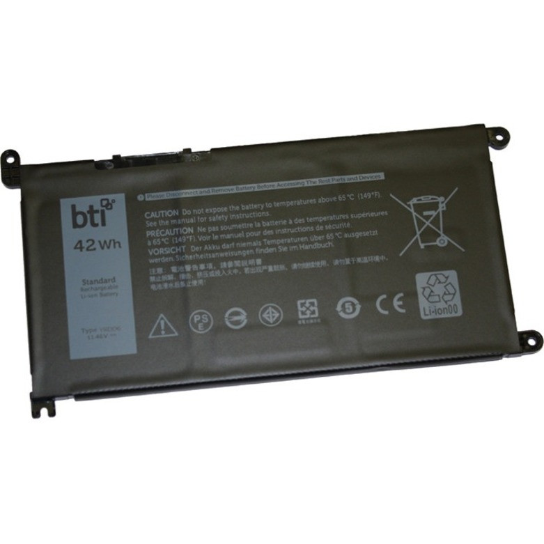 Battery Technology BTI Compatible OEM YRDD6 1VX1H VM732 0YRDD6 YRDD6 1VX1H VM732 0YRDD6 Compatible Model INSPIRON 15 (5584) INSPIRON 14 (5485) INSPIRON… YRDD6-BTI