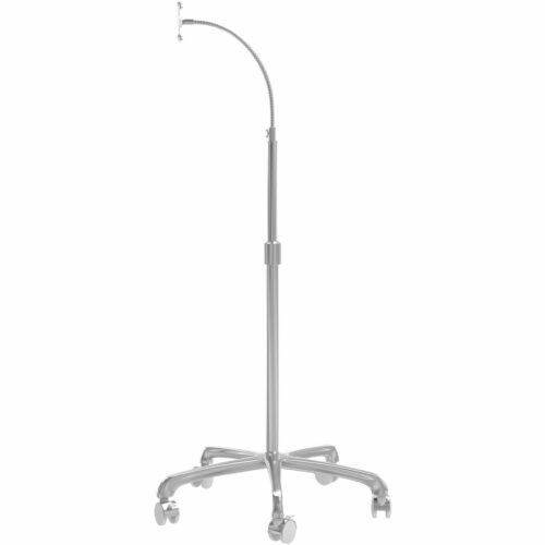 Cta Digital Accessories Heavy Duty Rolling Floor Stand w/ VESA compatible Flexible Gooseneck2.50 lb Load Capacity58″ HeightFloor StandMetalWhite ADD-HFSGNV