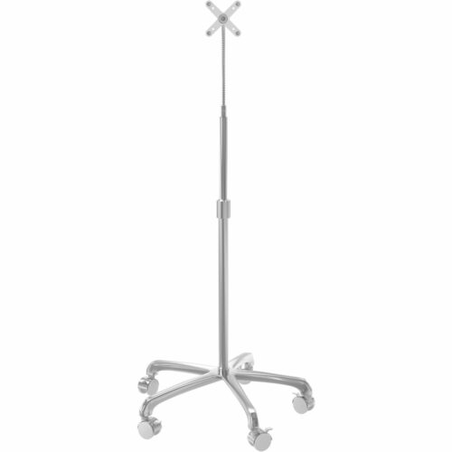 Cta Digital Accessories Heavy Duty Rolling Floor Stand w/ VESA compatible Flexible Gooseneck2.50 lb Load Capacity58″ HeightFloor StandMetalWhite ADD-HFSGNV