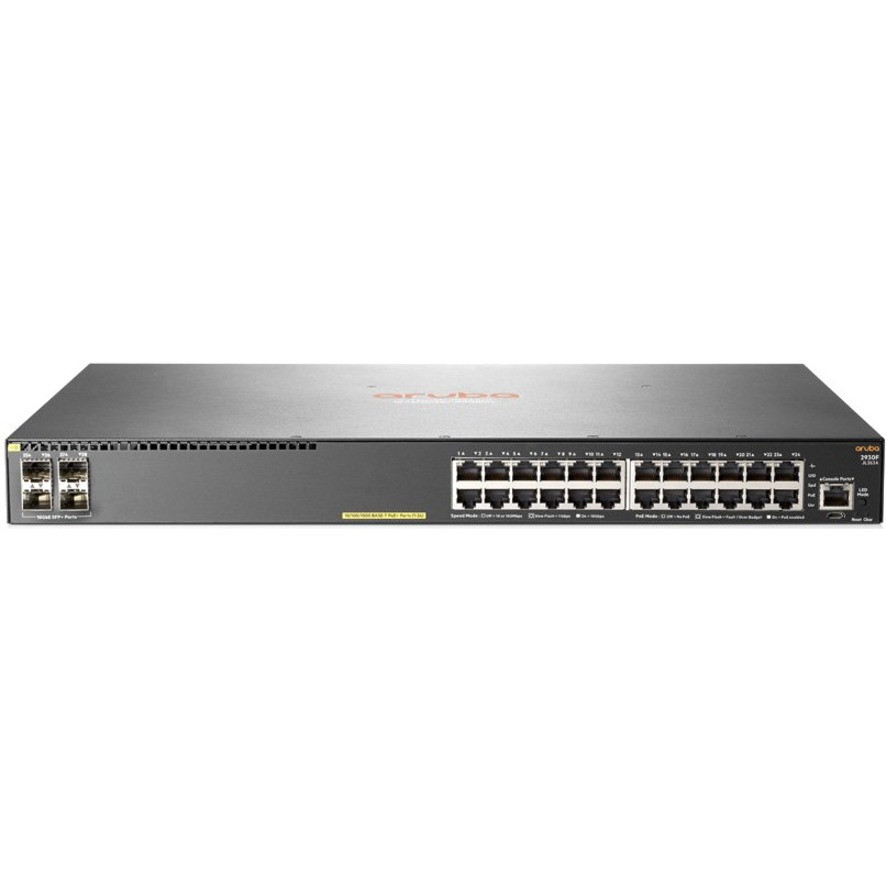 Aruba HPE  2930F 24G PoE+ 4SFP+ TAA-compliant Switch24 PortsManageableGigabit Ethernet, 10 Gigabit Ethernet10/100/1000Base-T, 10GBase-… JL263A