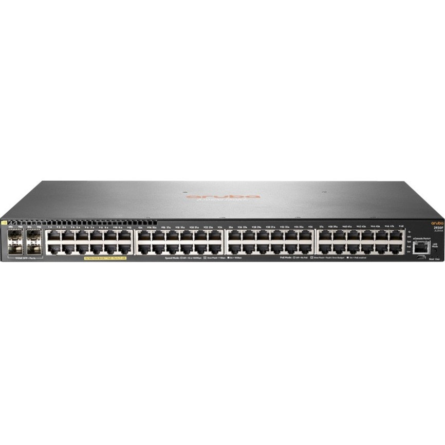 Aruba HPE  2930F 48G PoE+ 4SFP+ T Swch48 PortsManageableGigabit Ethernet, 10 Gigabit Ethernet10/100/1000Base-T, 10GBase-X3 Layer Su… JL264A