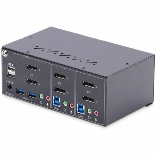 Startech .com KVM Switchbox2 Computer2 Local User3840 x 21606 x USB6 x DisplayPortTAA Compliant P2DD46A2-KVM-SWITCH