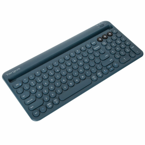 Targus Multi-Device Bluetooth Antimicrobial Keyboard with Tablet/Phone Cradle (Blue)Wireless ConnectivityBluetoothEnglishTablet P… PKB86702US