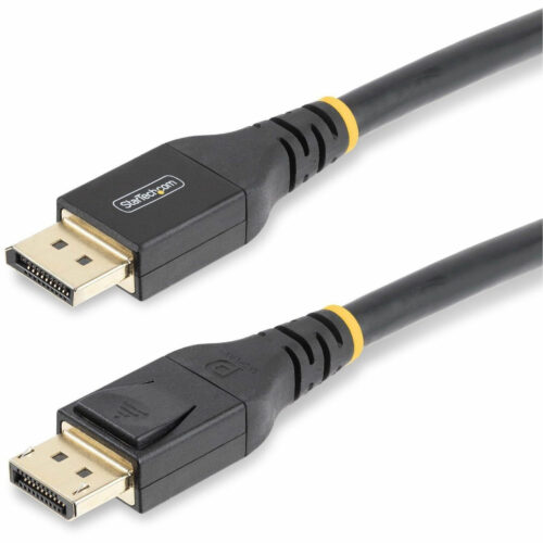 Startech .com 50ft (15m) VESA-Certified Active DisplayPort 1.4 Cable, DP8K w/HBR3/HDR10/MST/DSC 1.2/HDCP 2.2, 8K 60Hz, 4K 120Hz, Activ… DP14A-15M-DP-CABLE