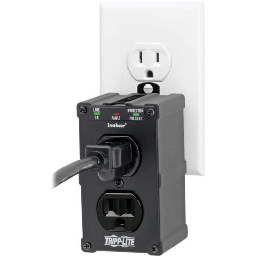 Tripp Lite Isobar Surge Protector Wall Mount Direct Plug In 2 Out 1410 JleReceptacles: 2 x NEMA 5-15R1410J ULTRABLOK428