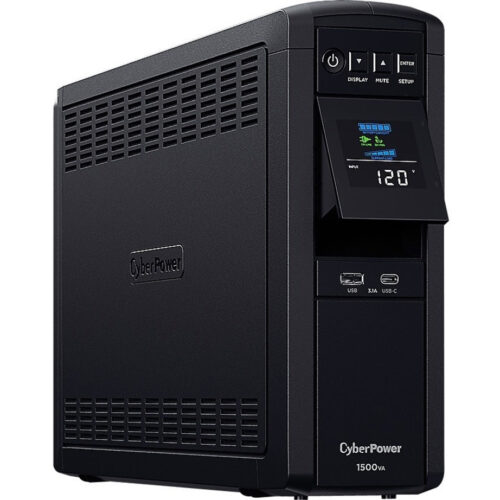Cyber Power PFC Sinewave CP1500PFCLCDA 1500VA Tower UPSTowerAVR8 Hour Recharge2.50 Minute Stand-by120 V AC Input120 V AC… CP1500PFCLCDA