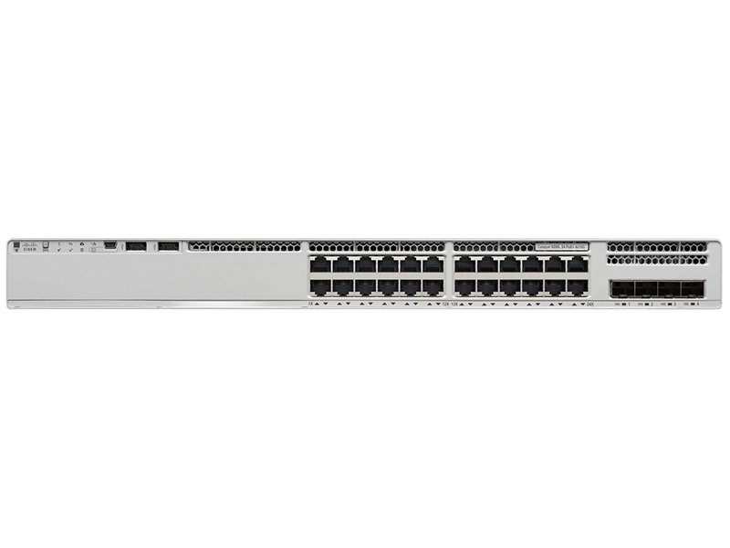 Cisco Meraki Catalyst C9300L-24P-4X 24-port Gigabit PoE+ Switch with 4x 10G/1G fixed uplinks