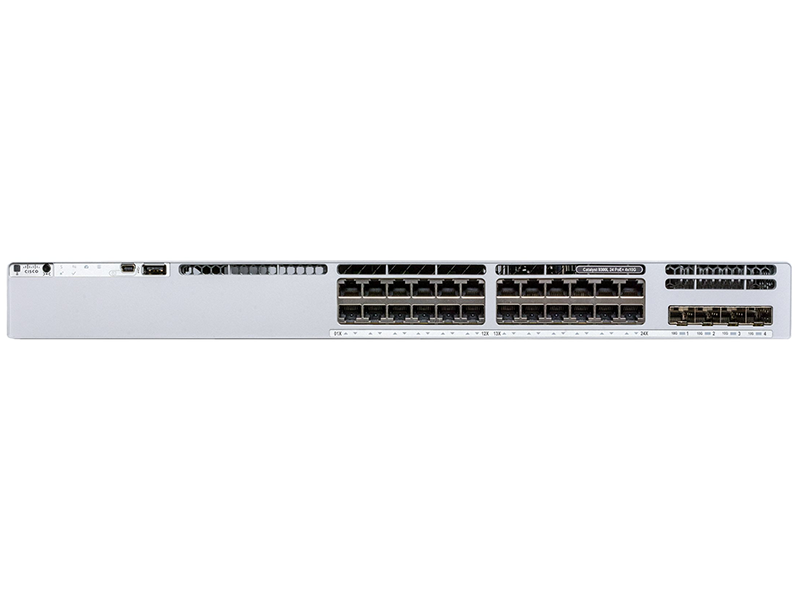 Cisco Meraki Catalyst C9300L-24UXG-4X 24-port UPoE (8 mGig + 16 GbE) Switch with 4x 10G/1G fixed uplinks