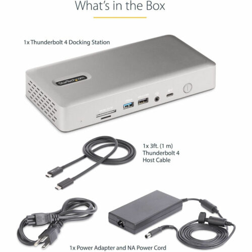 Startech .com Thunderbolt 4 Multi-Display Docking Station, Quad/Triple/Dual Monitor Dock, 2x HDMI/2x DP, 7x USB Hub, 2.5Gb Ethernet, 98W… 132N-TB4USB4DOCK