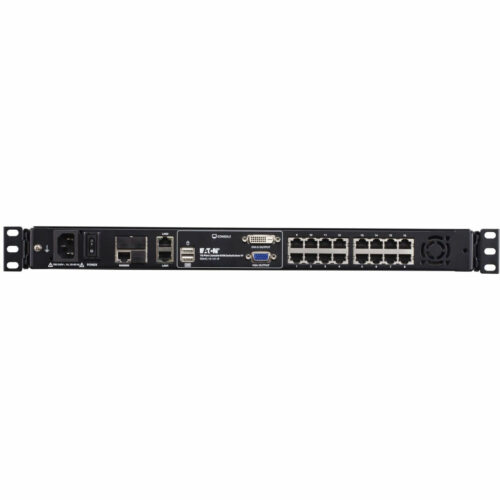 Tripp Lite Eaton 16-Port Cat5 KVM over IP SwitchVirtual Media, 19 in. LCD, 1 Remote/1 Local User, 1U Rack-Mount, TAA1 Local User1 Remot… B064C-16-1X1-IP