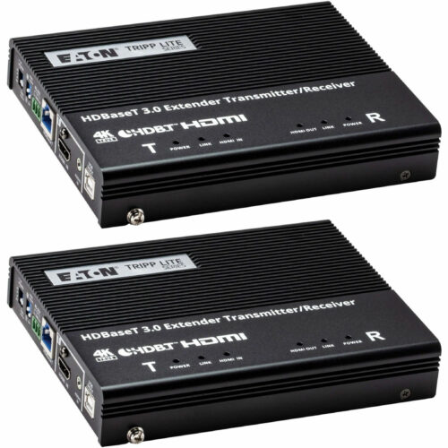 Tripp Lite Eaton   Series HDBaseT 3.0 Transmitter and Receiver Kit, HDMI 4K 60 Hz (4:4:4), RS-232, IR Control, Up to 328 ft. (100 m), TAA1… BHDBT3-TRX2