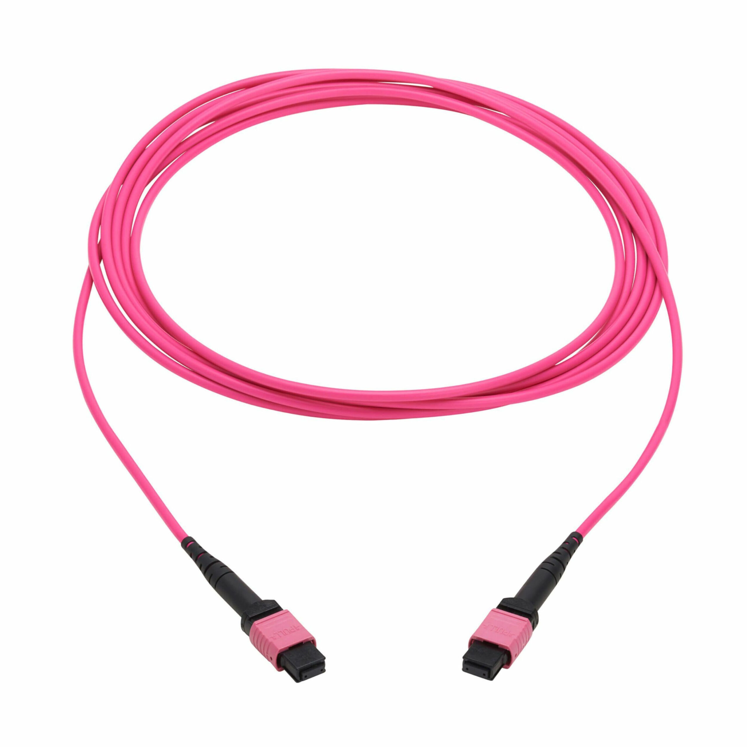 Tripp Lite Eaton   Series 100G Multimode 50/125 OM4 Fiber Optic Cable (12F MTP/MPO-PC F/F), OFNP, Magenta, 5 m (16.4 ft.), TAA16.40 ft… N845B-05M-12MTA