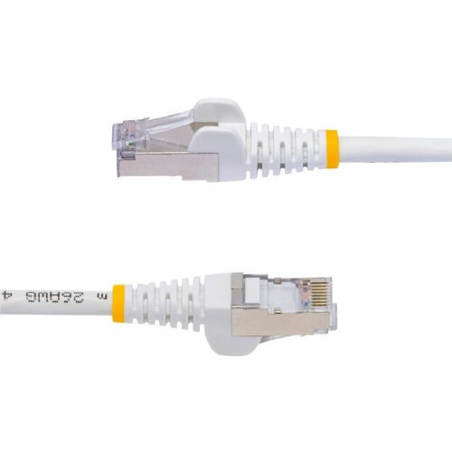 Startech .com 10ft White CAT8 Ethernet Cable, Snagless RJ45, 25G/40G 2000MHz, 100W PoE, S/FTP, 26AWG Pure Bare Copper, LSZH Network P… NLWH-10F-CAT8-PATCH