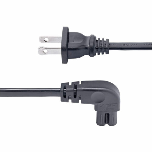 Startech .com 3ft (1m) Laptop Power Cord, NEMA 1-15P to Right Angle C7, 7A 125V, 18AWG, Replacement Laptop Charger Cable, UL Listed3f… PXT101NB-STRA-3F