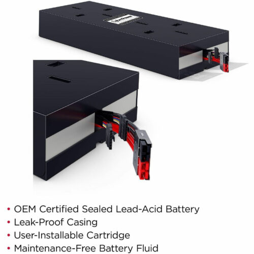 Cyber Power RB1260X8 UPS Battery Pack6000 mAh12 V DCLead AcidSealed, User Replaceable RB1260X8