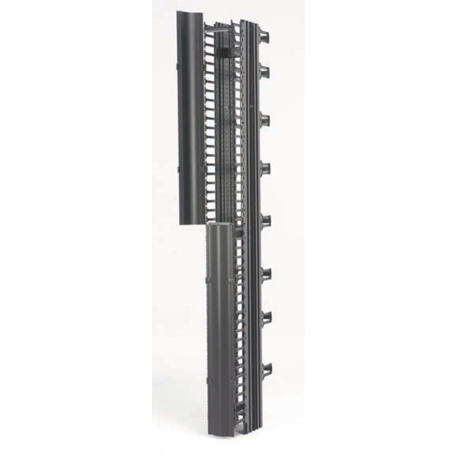 Eaton RCM+ Vertical Cable Manager, Dual Density, 6″W X 84″H, Flat BlackCable ManagerFlat BlackAluminum SB86486D084FB