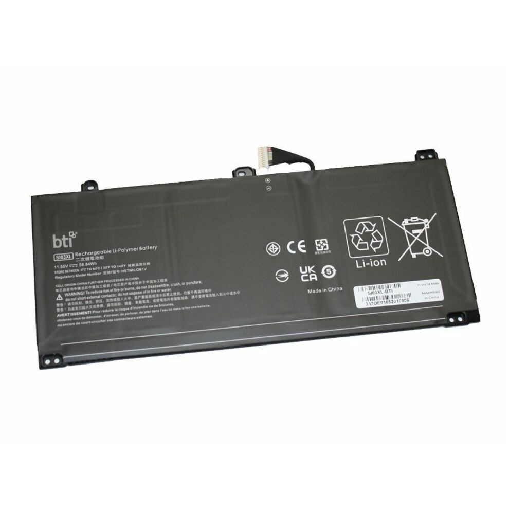 Battery Technology BTI For Chromebook RechargeableProprietary  Size5090 mAh58.84 Wh11.55 V DC SI03XL-BTI