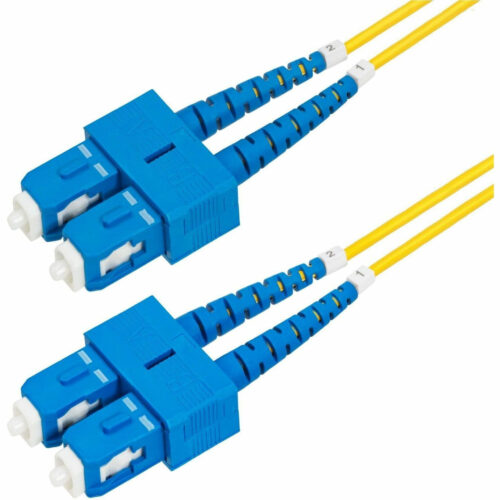 Startech .com 5m (16.4ft) SC to SC (UPC) OS2 Single Mode Duplex Fiber Optic Cable, 9/125µm, 40G/100G, LSZH Fiber Patch Cord16.4ft S… SMDOS2SCSC5M