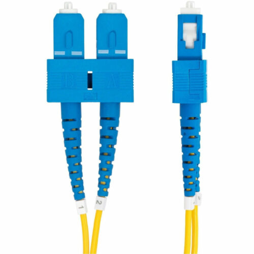 Startech .com 5m (16.4ft) SC to SC (UPC) OS2 Single Mode Duplex Fiber Optic Cable, 9/125µm, 40G/100G, LSZH Fiber Patch Cord16.4ft S… SMDOS2SCSC5M