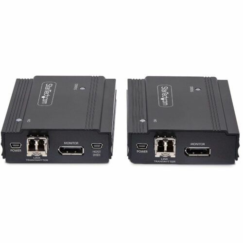 Startech .com DisplayPort KVM Extender over Fiber Optic, 4K 60Hz, Console Extender Kit, Up to 984ft/300m (Multi-mode), 2x 10G SFP+ Mod… FD121-KVM-EXTENDER
