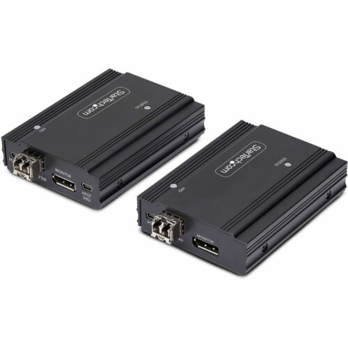 Startech .com DisplayPort KVM Extender over Fiber Optic, 4K 60Hz, Console Extender Kit, Up to 984ft/300m (Multi-mode), 2x 10G SFP+ Mod… FD121-KVM-EXTENDER